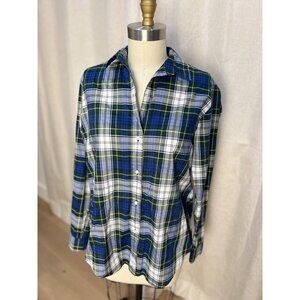 GRAYSON The Hero Blue Green Tartan Plaid Button Up Shirt Sz 3 M Frank Eileen